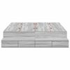 vidaXL Storage Bed Frame Grey Sonoma 160 cm Engineered Wood