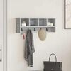 vidaXL Wall-Mounted Coat Rack with Shelf Grey sonoma 75 x 16 x 26 cm