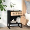vidaXL Bedside Cabinet Black 40x30x55.5 cm Engineered Wood&Iron