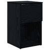 vidaXL Bed Cabinet Black Oak 29 x 31.5 x 49 cm Engineered Wood