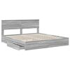 vidaXL Storage Bed Grey Sonoma 180 x 200 cm Engineered Wood