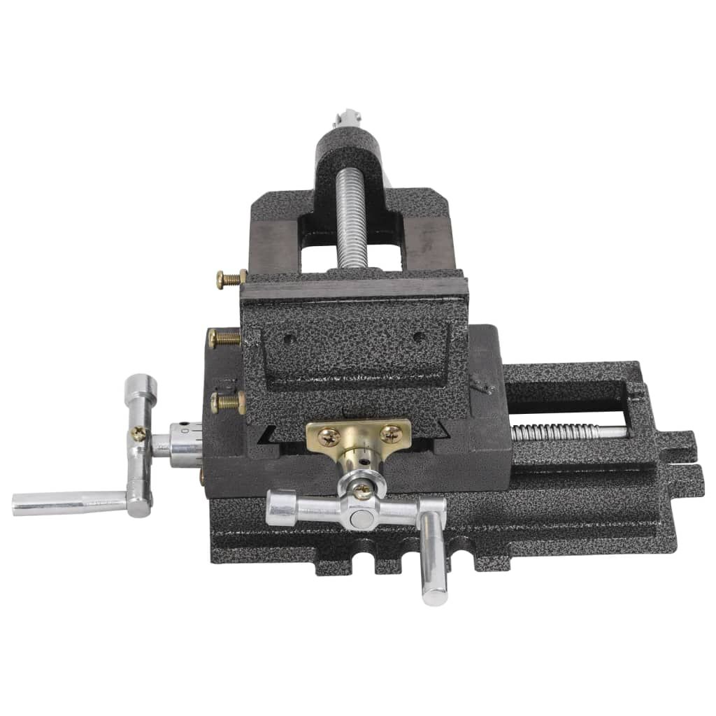 Cross slide drill press shop vise