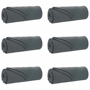 vidaXL Throw Blankets 6 pcs Dark Grey 280 x 210 cm 4.88 kg Fleece
