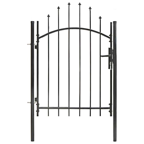 vidaXL Garden Gate Woerden Steel 1x1 m Black