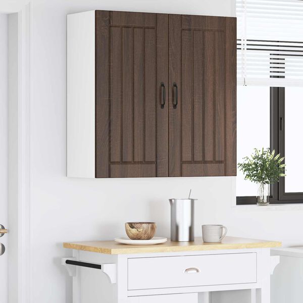 vidaXL Dishwasher Panel Lucca Brown Oak 80 x 31 x 80 cm
