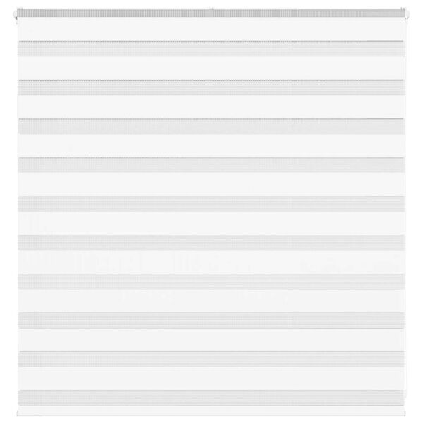 vidaXL Zebra Blind White 140x100 cm Fabric Width 135.9 cm Polyester