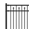 vidaXL Spike Fence Black 200 x 150 cm Powder-Coated Steel