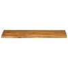 vidaXL Table Top 110x40x2.5 cm Live Edge Solid Wood Mango