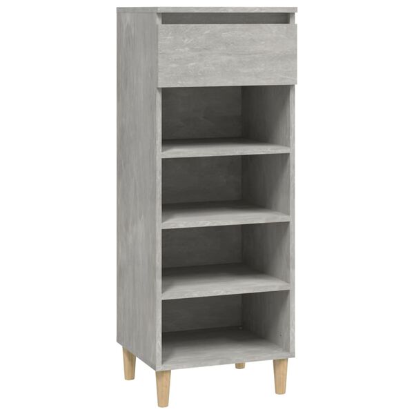 vidaXL Shoe Cabinet Concrete Grey 40x36x105 cm Engineered Wood