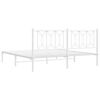 vidaXL Metal Bed Frame without Mattress with Headboard White 180x200cm