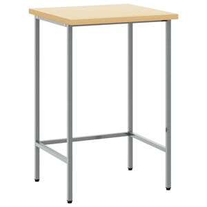 vidaXL Corner Table Grey 55 x 55 x 85 cm Steel and Engineered Wood
