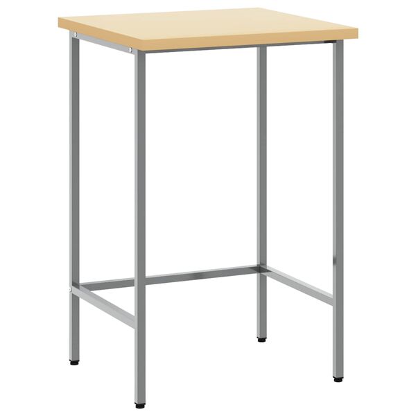vidaXL Corner Table Grey 55 x 55 x 85 cm Steel and Engineered Wood