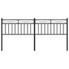 vidaXL Metal Replace Headboard Black 200 cm