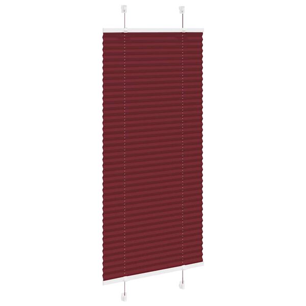 vidaXL Pleated Blind Bordeaux Red 60x150 cm Fabric Width 59.4 cm Polyester