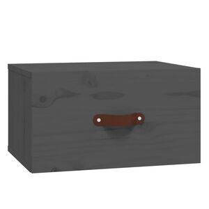 vidaXL Wall-mounted Bedside Cabinet Grey 40x29,5x22 cm