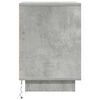 vidaXL Bedside Cabinets with LED Lights&nbsp;2 pcs Concrete Grey 38x34x50 cm