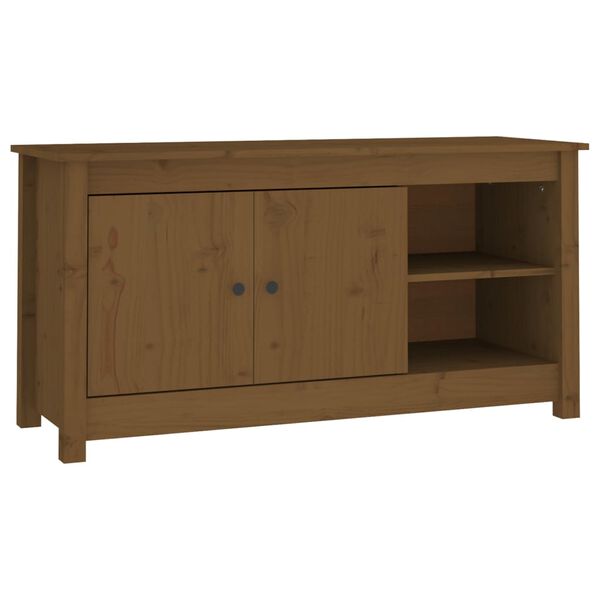 vidaXL TV Cabinet Honey Brown 103x36.5x52 cm Solid Wood Pine