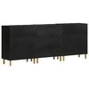 vidaXL 3 Piece Sideboards Black Engineered Wood