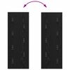 vidaXL Wall-Mounted Coat Rack Wall-mounted Black Oak 30 x 1.5 x 80 cm