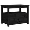 vidaXL Coffee Table | Black | Solid pine wood | Medium | Coffee Table