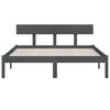 vidaXL Bed Frame without Mattress Grey Solid Wood Small Double