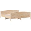 vidaXL Bed Frame without Mattress 180x200 cm Super King Solid Wood Pine