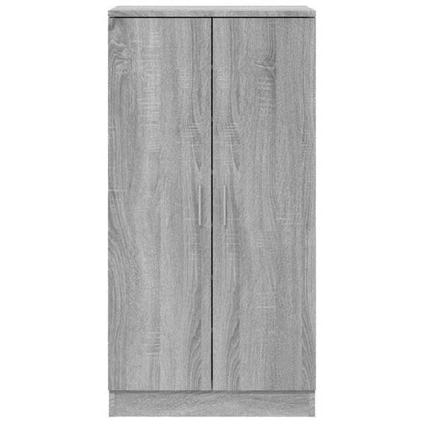 vidaXL Shoe Cabinet Grey Sonoma 55x35x108 cm Engineered Wood