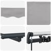 vidaXL Retractable Awning Light Grey 350 x 250 cm Polyester and Steel