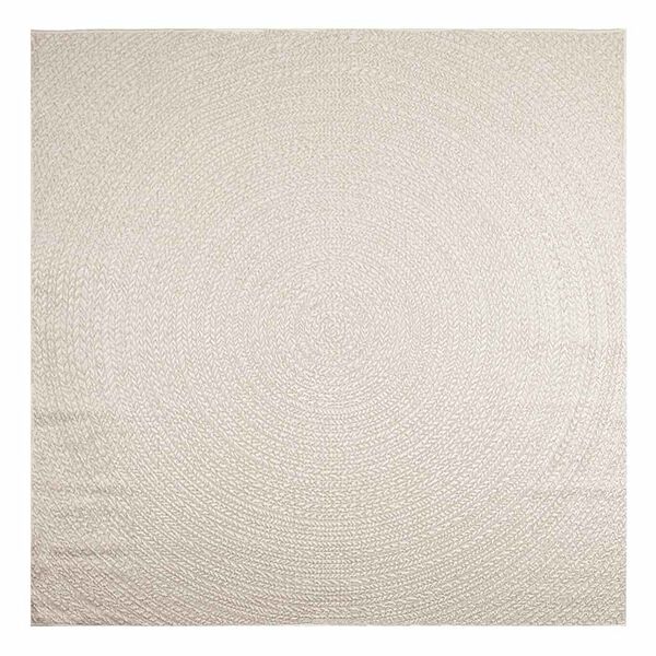vidaXL Rug ZIZUR Cream 240x240 cm Jute Look Indoor and Outdoor