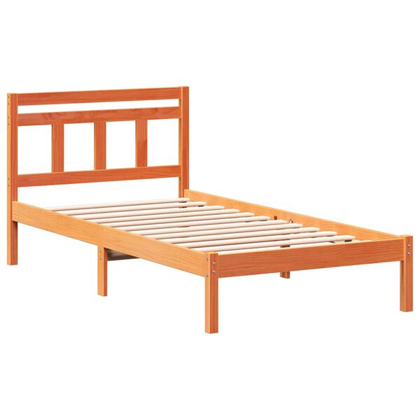 vidaXL Bed Frame Brown 80 x 200 cm Solid Pine Wood