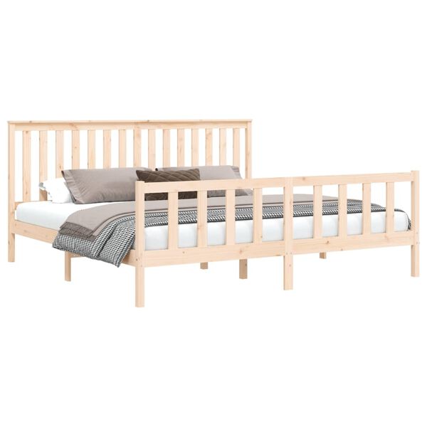 vidaXL Bed Frame without Mattress 200x200 cm Solid Wood Pine