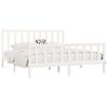 vidaXL Bed Frame without Mattress White 200x200 cm Solid Wood