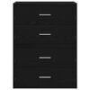 vidaXL Cabinets with 2 Drawers 2 pcs Black Oak 60x31x40 cm Engineered Wood