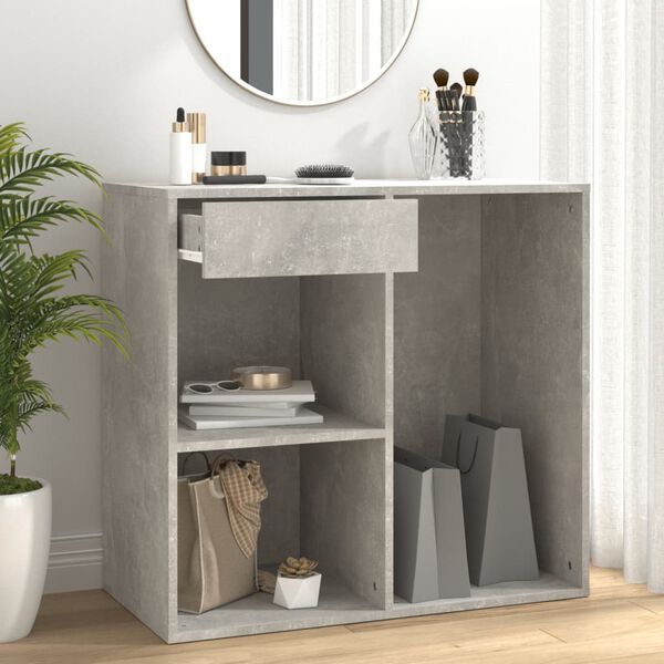 vidaXL Cosmetic Cabinet Concrete Grey 80x40x75 cm Engineered Wood
