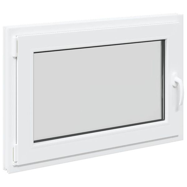 vidaXL Basement Window "RISOR" 90x50 cm Tilt&Turn DIN Left White