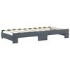 vidaXL Daybed with Trundle and Mattresses Dark Grey 90x190 cm Velvet