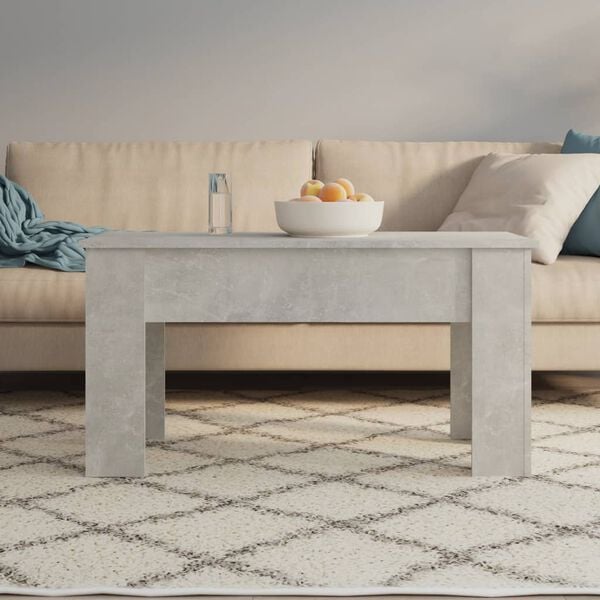 vidaXL Coffee Table Concrete Grey 101x49x52 cm Engineered Wood
