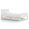 vidaXL Bed Frame without Mattress White Solid Wood Pine 90x200 cm