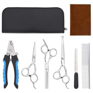 vidaXL 6 Piece Dog Grooming Scissors Set Stainless Steel
