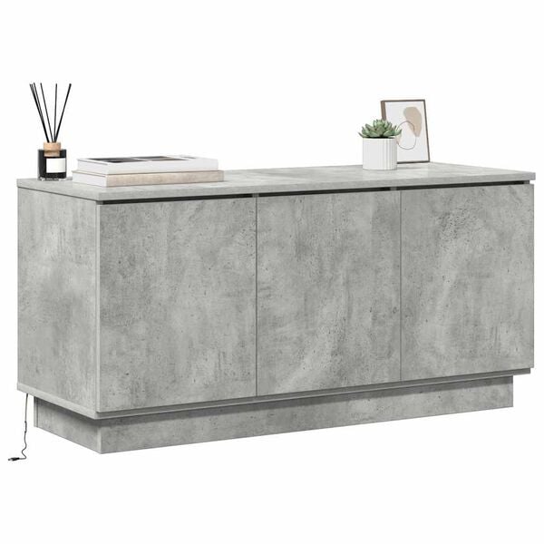 vidaXL TV Cabinet Concrete Grey 100 x 38 x 49 cm Engineered Wood