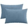 vidaXL Cushion Cover 2 pcs HEERLEN Blue 30 x 50 cm Corduroy