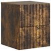vidaXL Wall-Mounted Bedside Cabinet Smoked Oak 33 x 34.5 x 40 cm