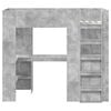 vidaXL Loft Bed Frame with Desk Concrete Grey 98.5 x 200 cm