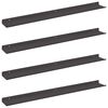 vidaXL Floating Shelf Wall-mounted 4 pcs Black 80 x 9 x 2.5 cm Steel