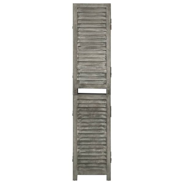 vidaXL 6-Panel Room Divider Grey 214x166 cm Solid Wood