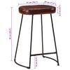 vidaXL Bar Stools 2 pcs Dark Brown 41x29x62 cm