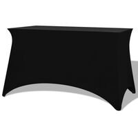 vidaXL Stretch Table Slipcovers 2 pcs 183x76x74 cm Black