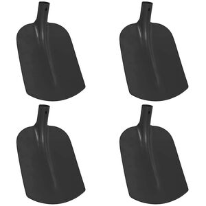 vidaXL Shovel Head 4 pcs Black 34.5 x 24 cm Powder-Coated Steel