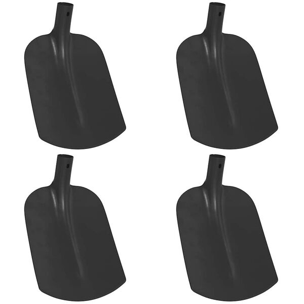 vidaXL Shovel Head 4 pcs Black 34.5 x 24 cm Powder-Coated Steel