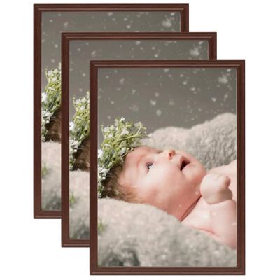 vidaXL Photo Frames Collage 3 pcs for Table Dark Red 10x15 cm
